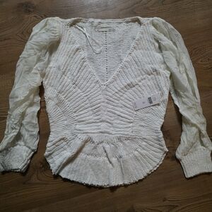 Anthropologie White Sweater